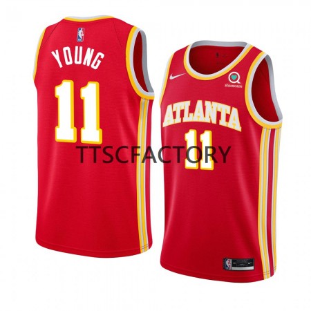 Atlanta Hawks Trae Young 11 Nike 2022-23 Icon Edition Punainen Miesten Pelipaidat Swingman